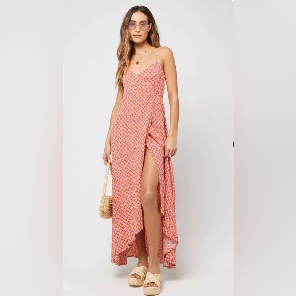 L Space Tie Waist Wrap Dress NWOT